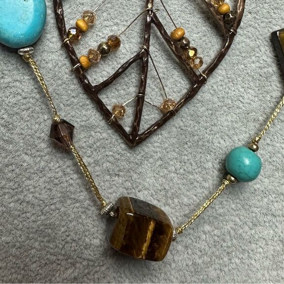 Lot of 9 Boho Southwestern Stone Turquoise Tribal Necklaces Very Unique Genuine - Picture 7 of 12